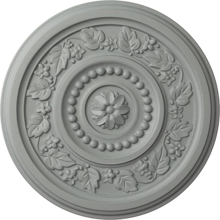 Ekena Millwork Marseille Ceiling Medallion (Fits Canopies up to 4 1/4"), 16 1/8"OD x 5/8"P, Primed White CM16MA